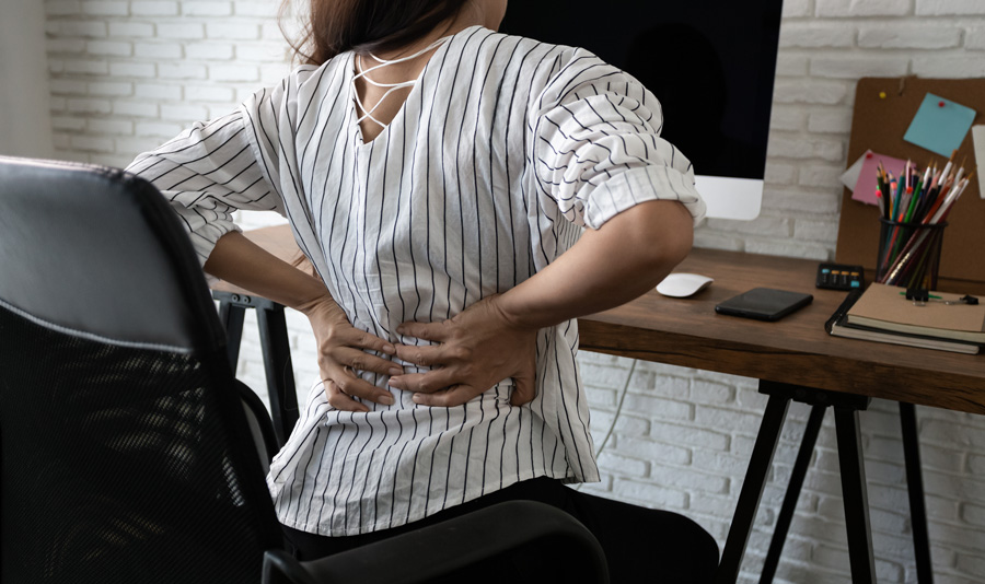 Back-Pain Lady with back pain