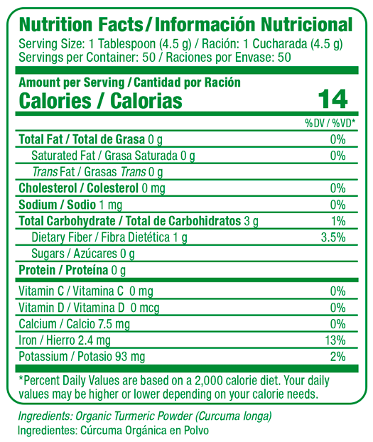 Turmeric Powder : Organic – Natura-Genics