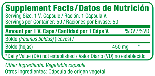 Boldo Supplement Facts